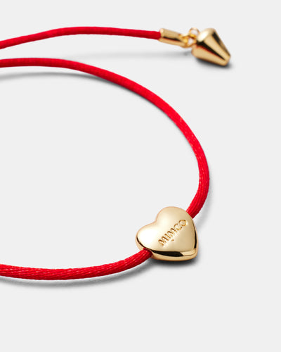 Atomic Heart Cord Bracelet - Claret