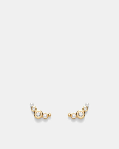 Bubble & Fizz Stud Earrings - Gold