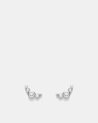 Bubble & Fizz Stud Earrings - Silver