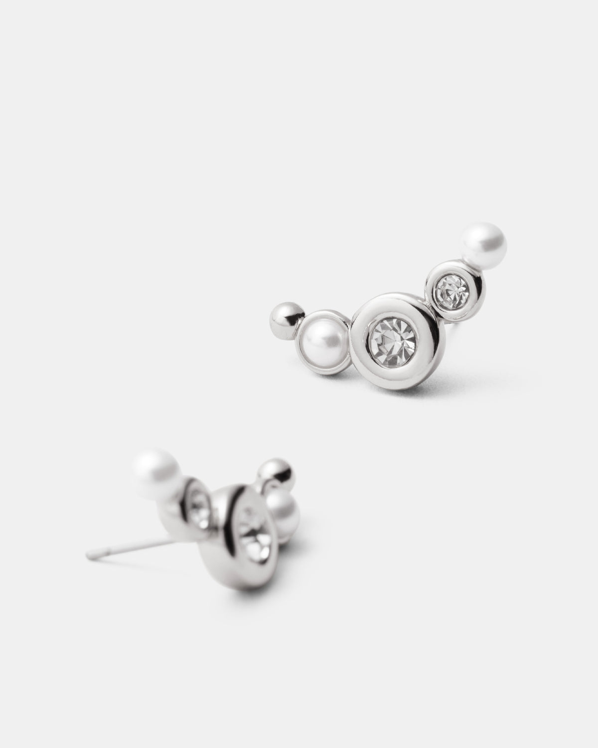 Bubble & Fizz Stud Earrings - Silver