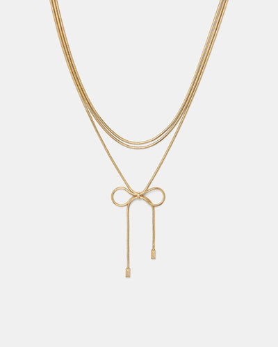 Bow & Glow Necklace - Gold