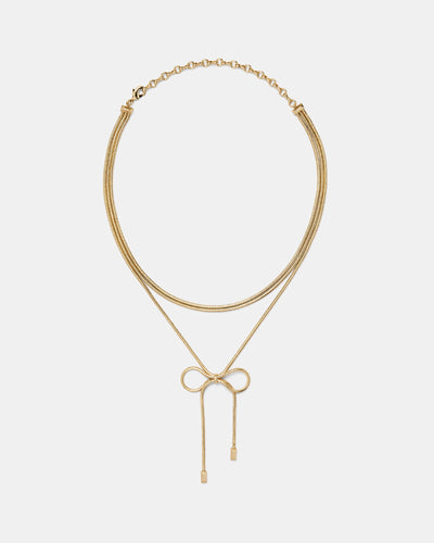 Bow & Glow Necklace - Gold
