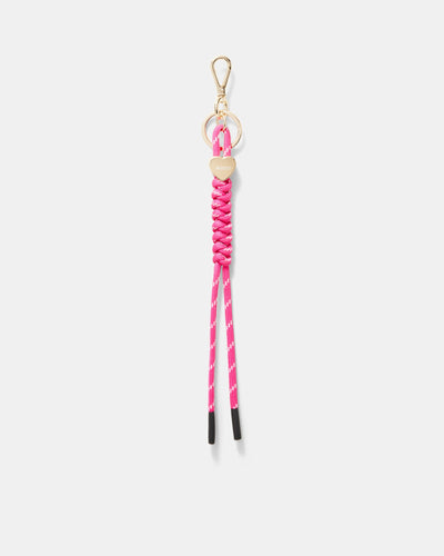 Bungee Heart Bag Charm - Pink