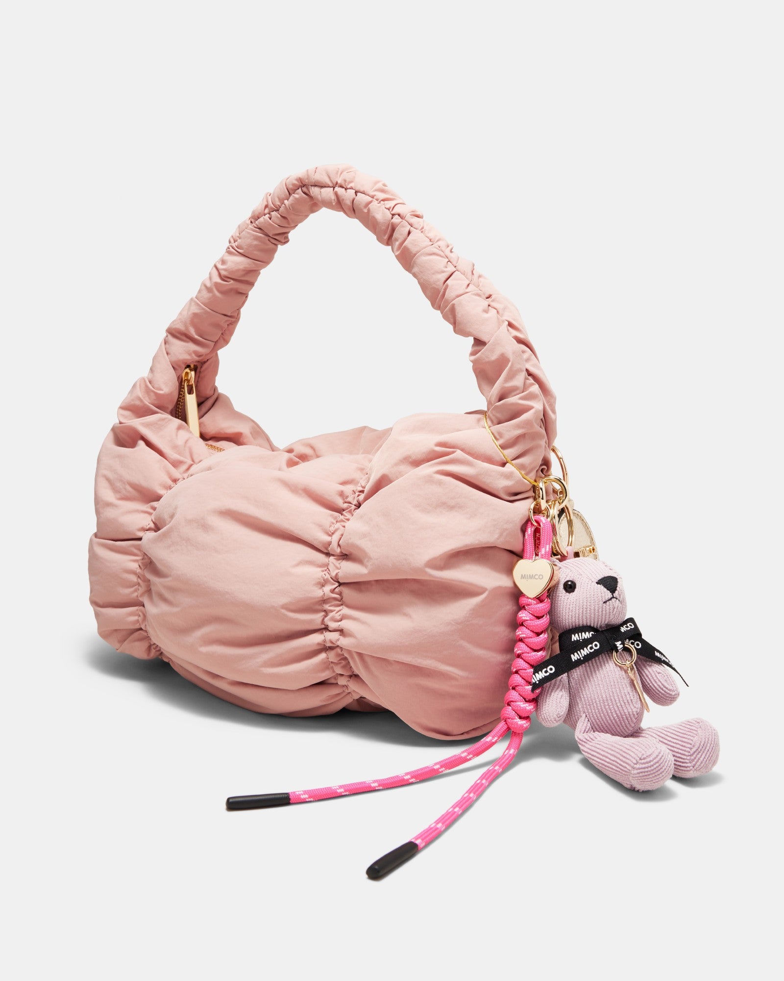 Bungee Heart Bag Charm - Pink