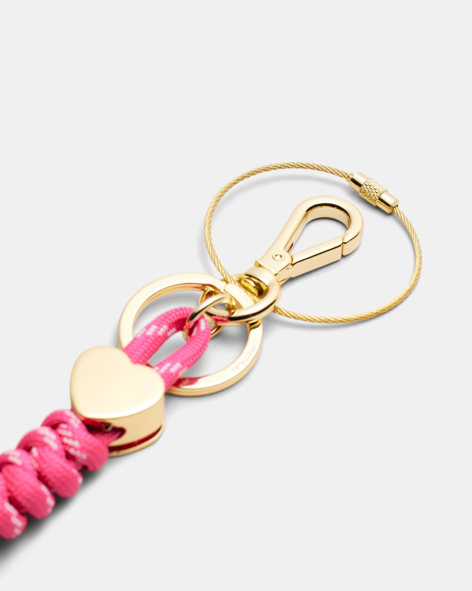 Bungee Heart Bag Charm - Pink