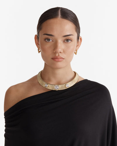 Penny Collar Necklace - Gold Silver