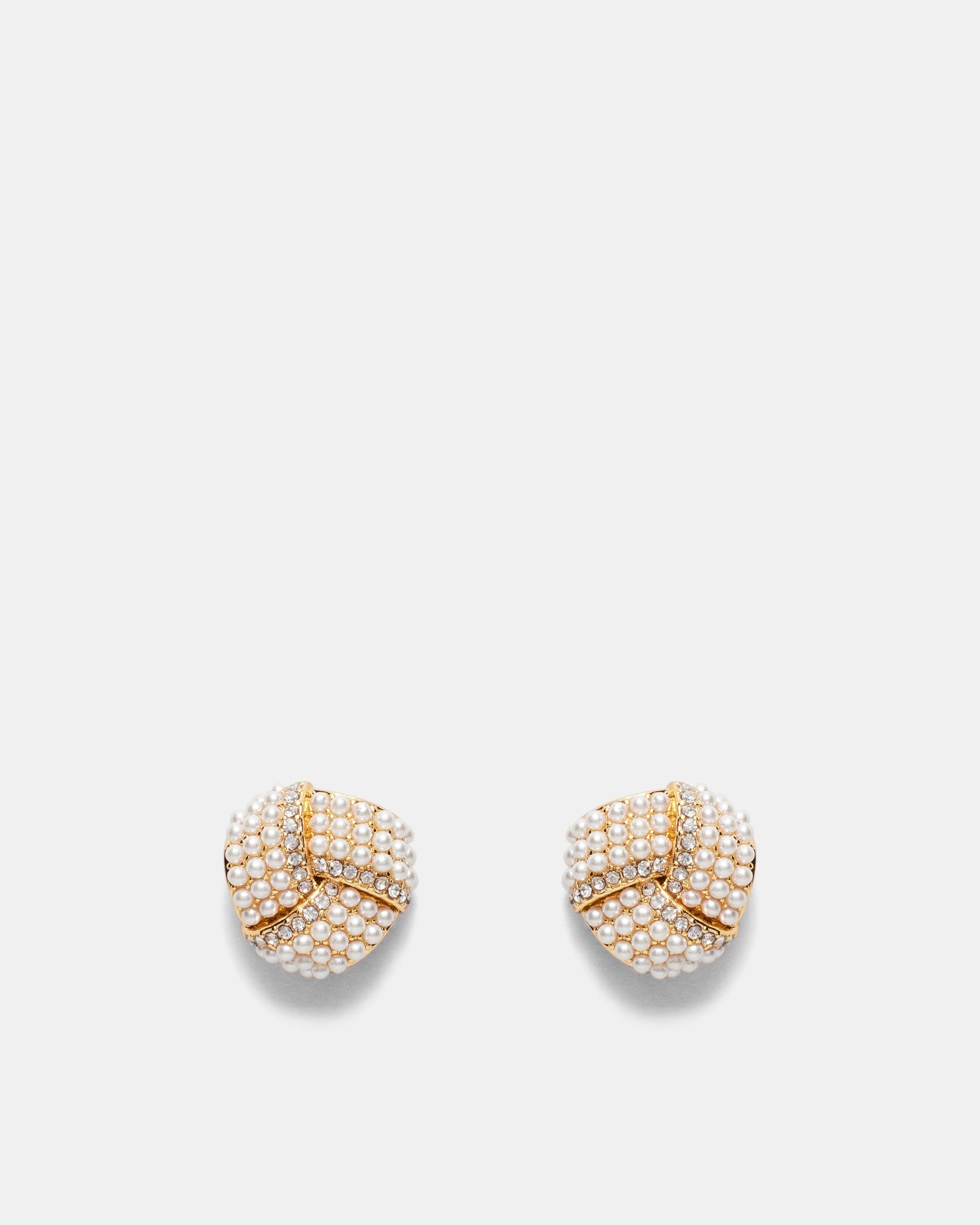 Tie The Knot Stud Earrings - Gold