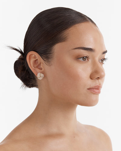 Tie The Knot Stud Earrings - Gold