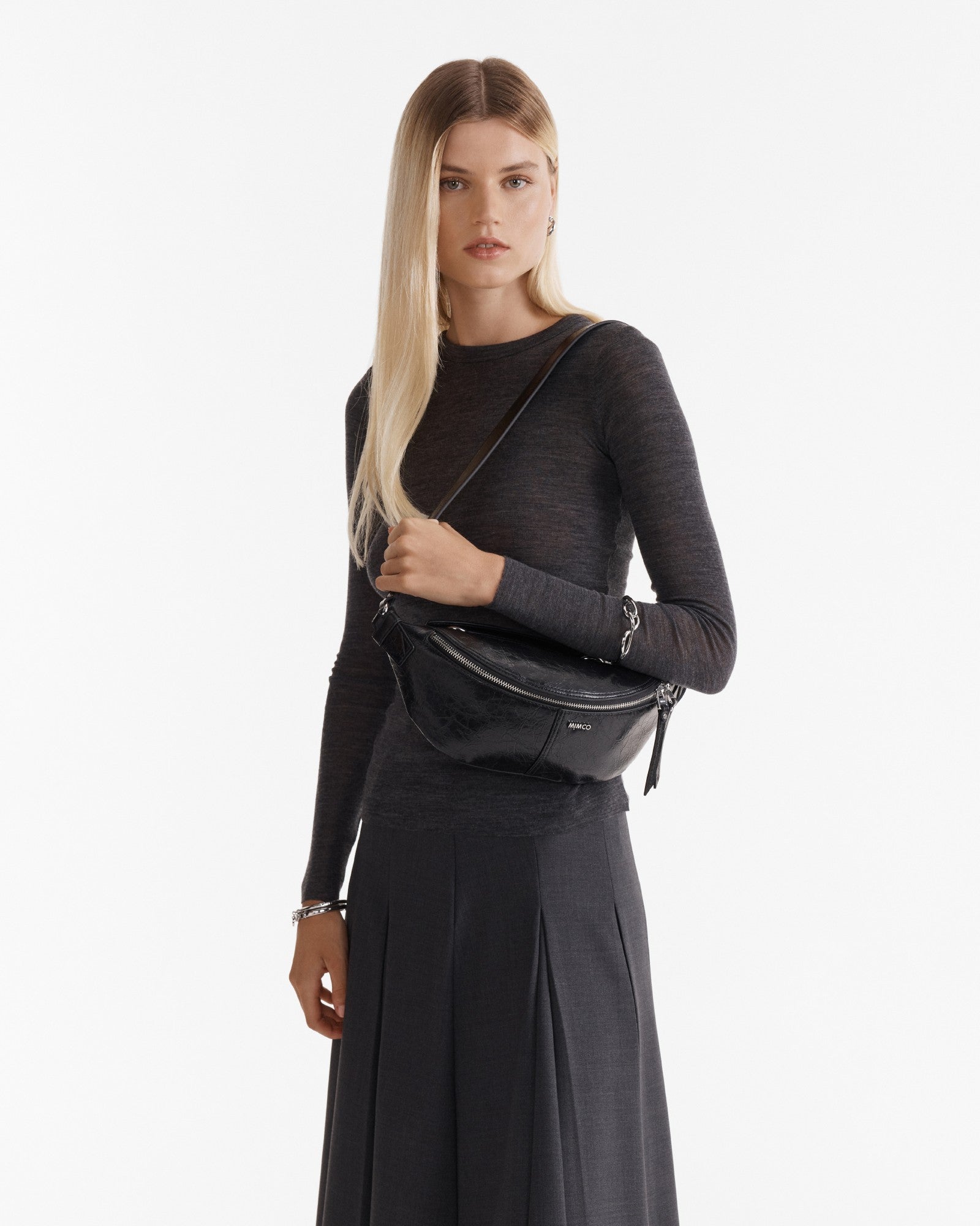 Lens Sling Crossbody Bag - Black