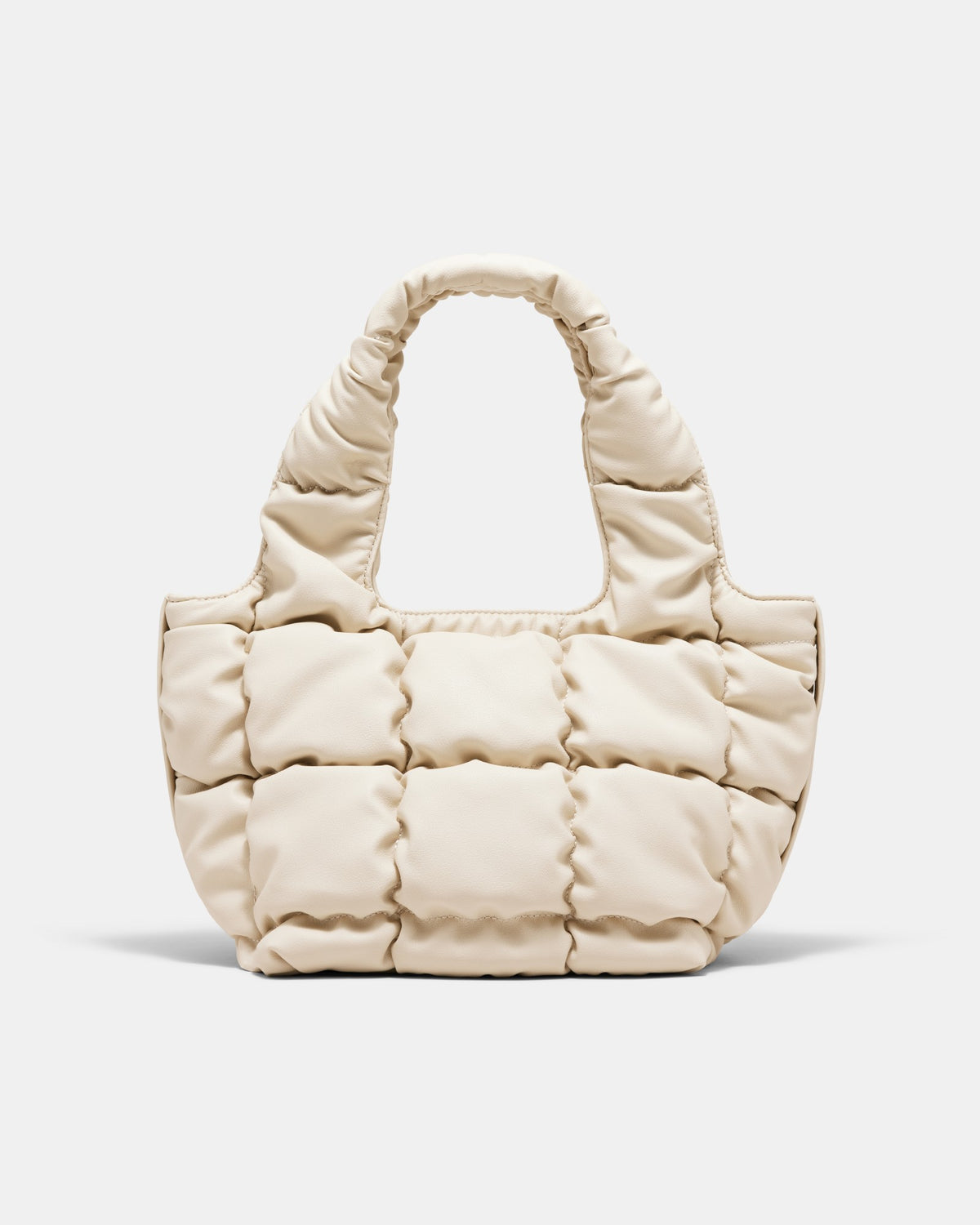 Isadora Quilted Mini Tote Bag - Pearl