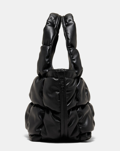 Isadora Quilted Mini Tote Bag - Black