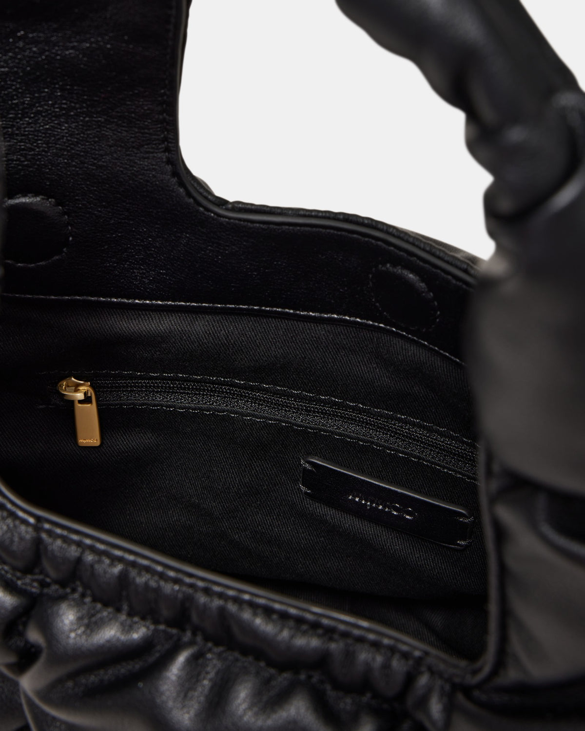 Isadora Quilted Mini Tote Bag - Black