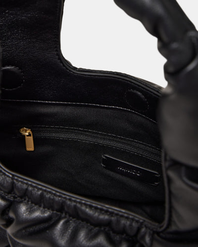 Isadora Quilted Mini Tote Bag - Black