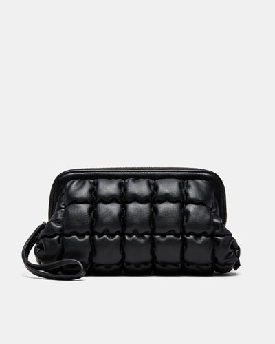 Isadora Quilted Clutch Bag - Black