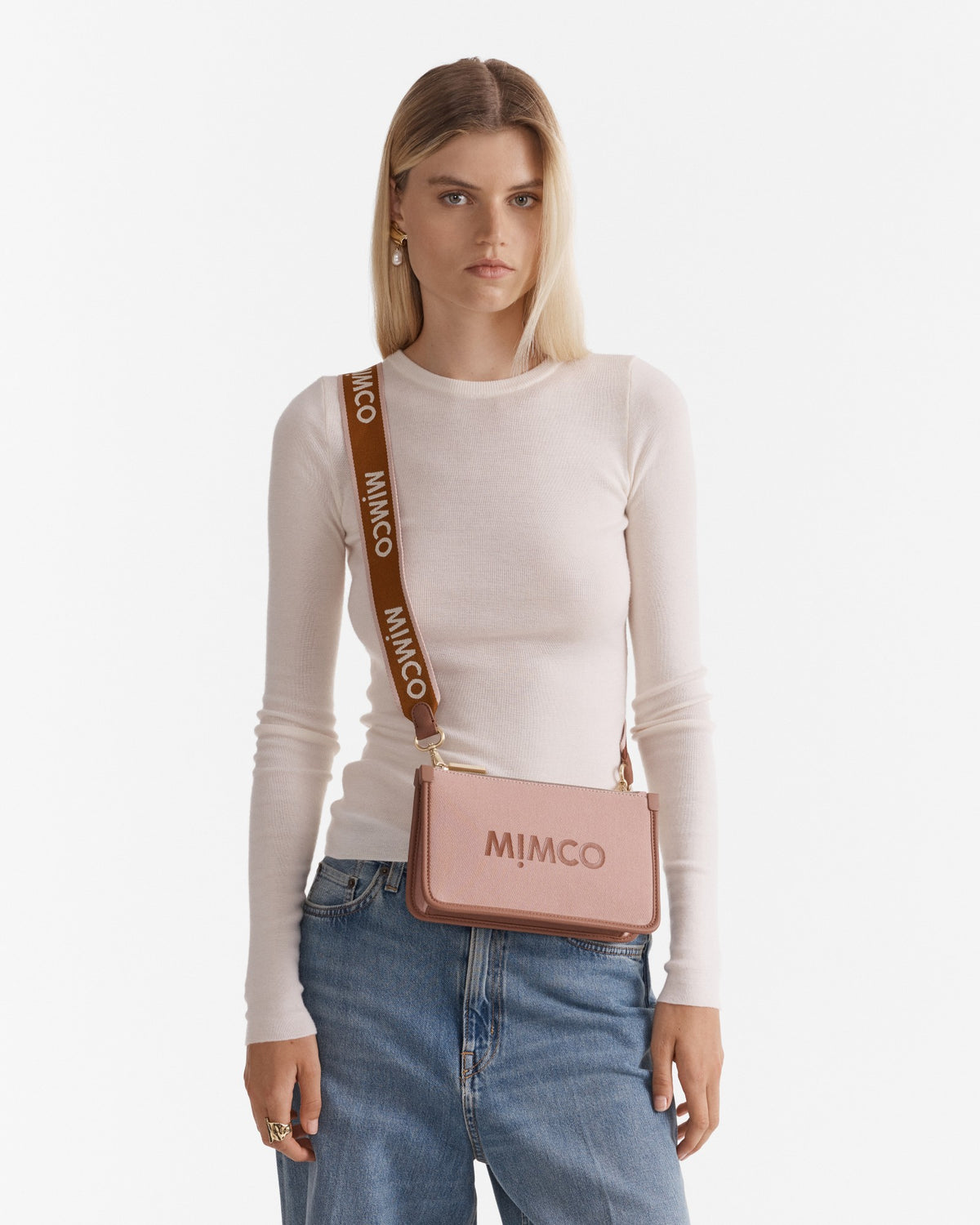 Patch Crossbody Bag - Dusty Rose