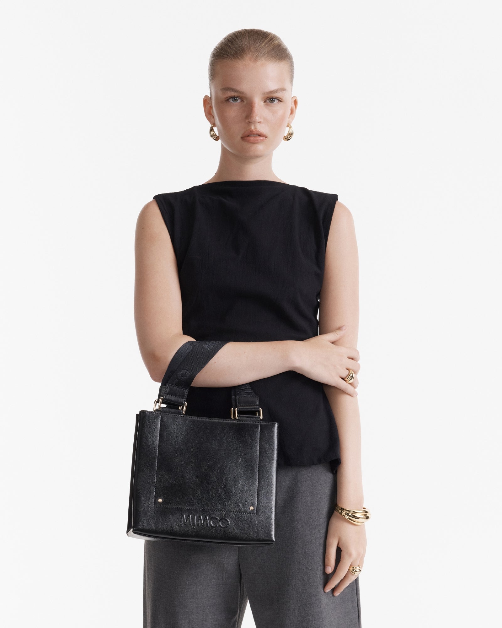 Cremorne Mini Tote Bag - Black Light Gold