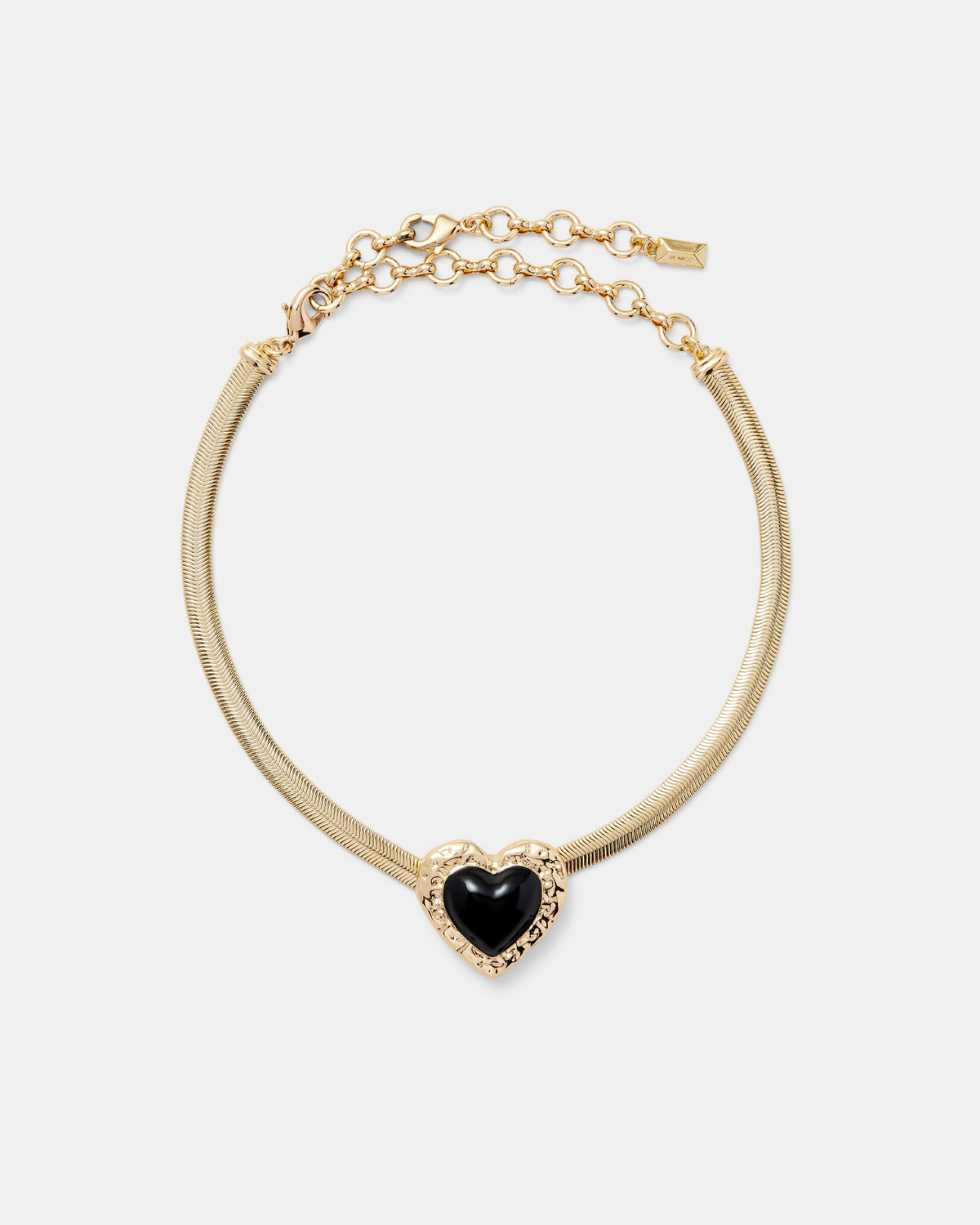 Sorrowful Heart Necklace - Black