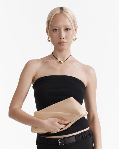 Prism Clutch Bag - Biscuit