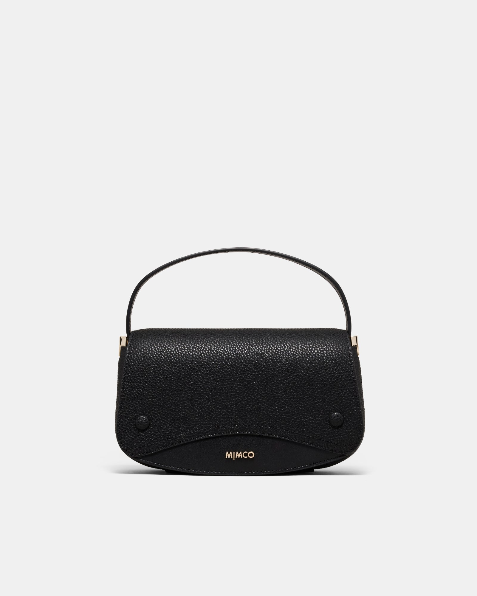 Giselle Mini Saddle Bag - Black Light Gold