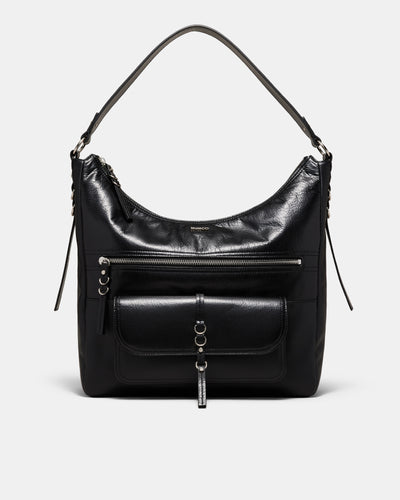 Silvie Hobo Bag - Black Silver