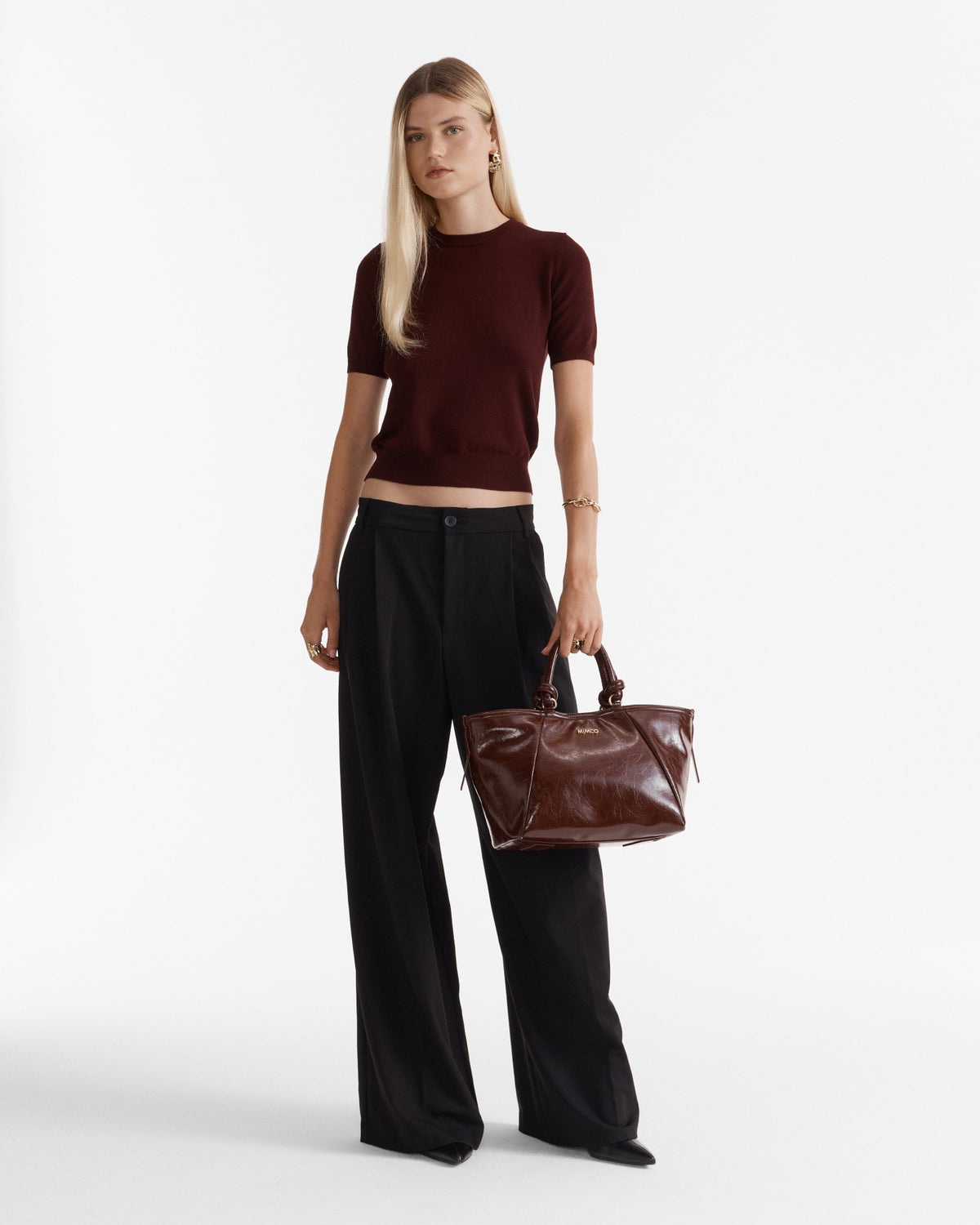 Yasmine Mini Tote Bag - Bitter Chocolate