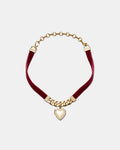 Enchanted Heart Choker Necklace - Claret