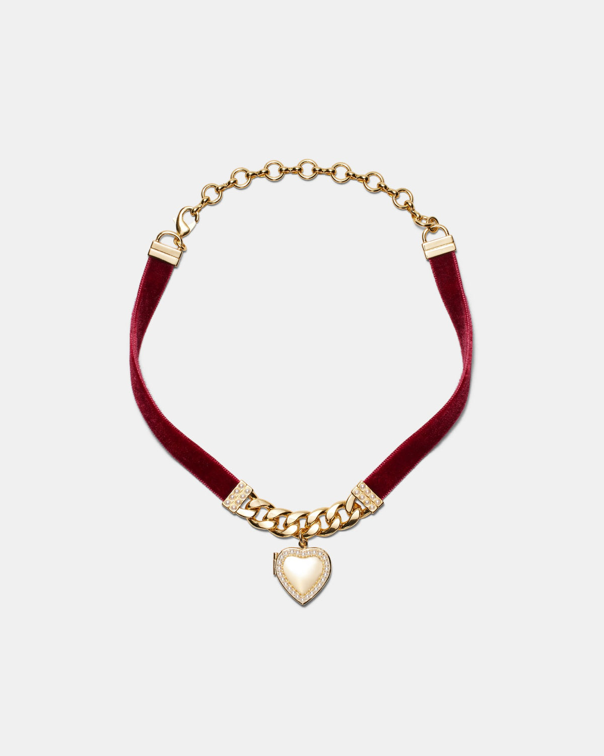 Enchanted Heart Choker Necklace - Claret