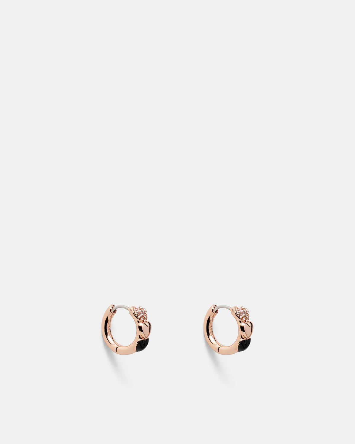 All Heart Huggie Earrings - Black