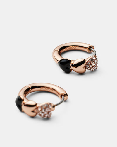 All Heart Huggie Earrings - Black