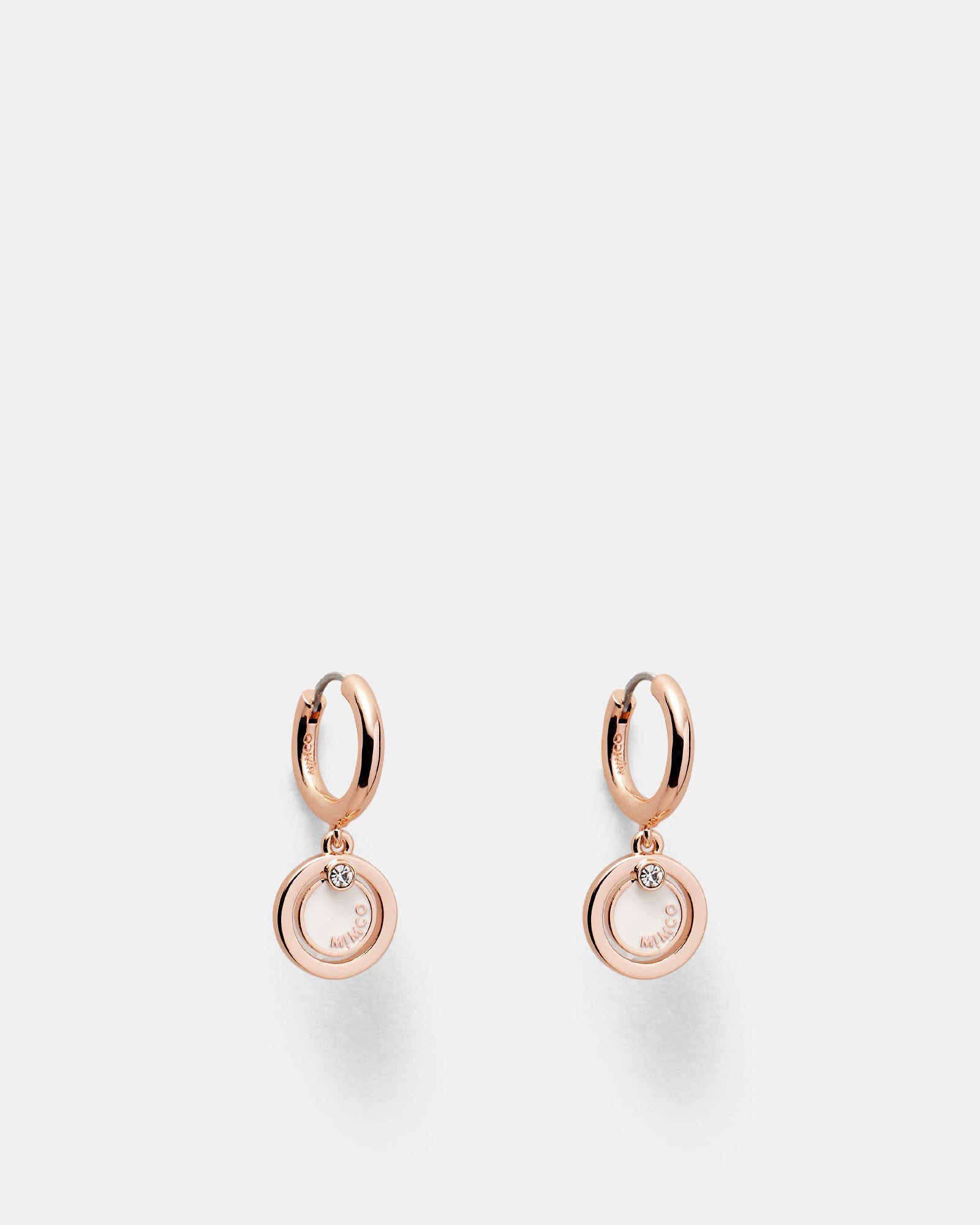 Charmed Hoop Earrings - Rose Gold