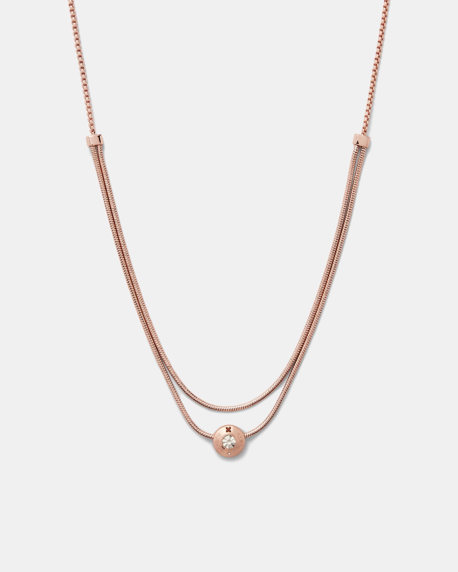 Enliven Toggle Necklace - Rose Gold