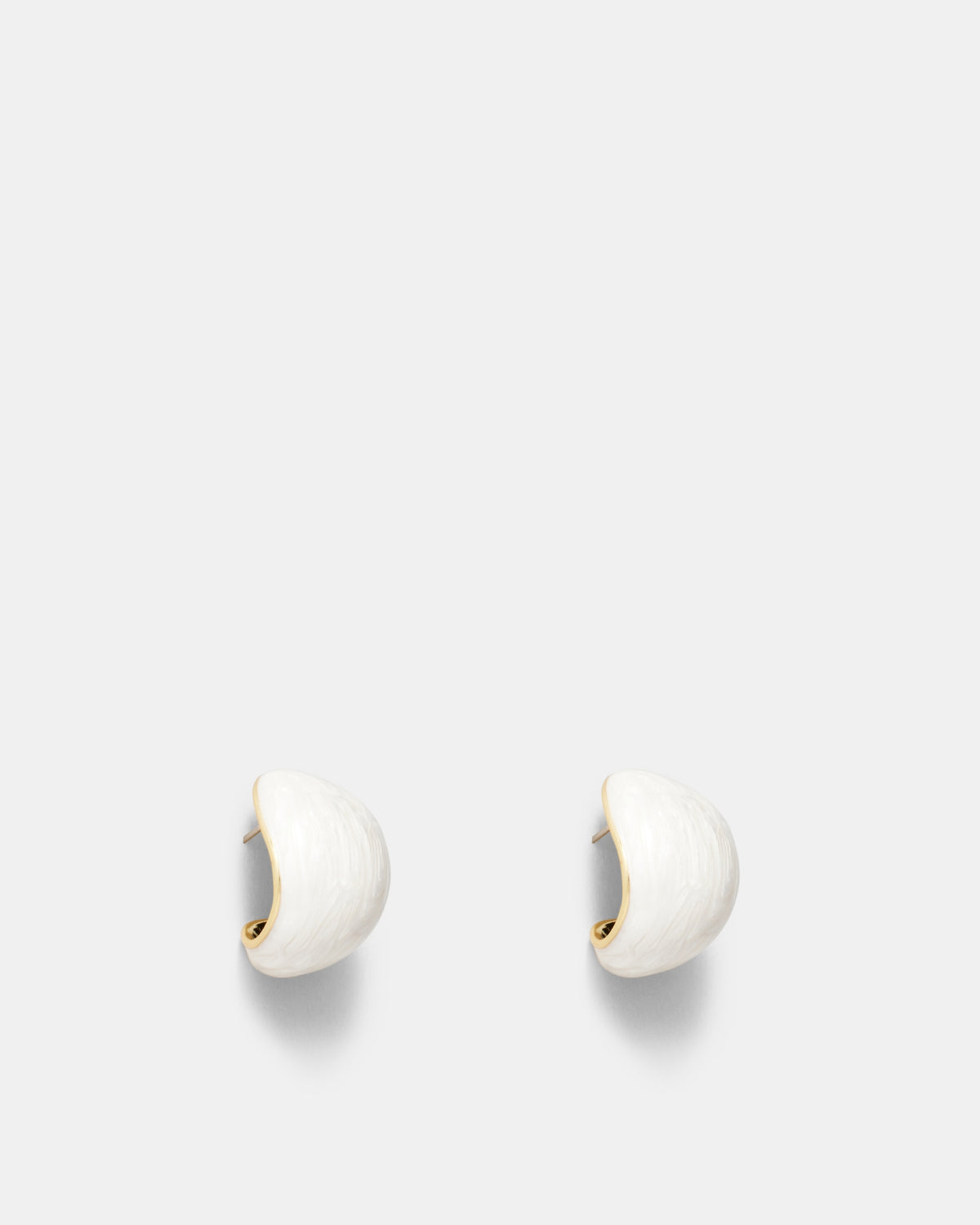 Amel Hoop Earrings - White