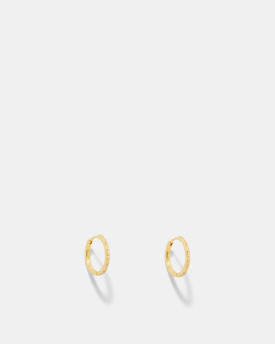Vela Large Huggie Hoop Earrings - Gold
