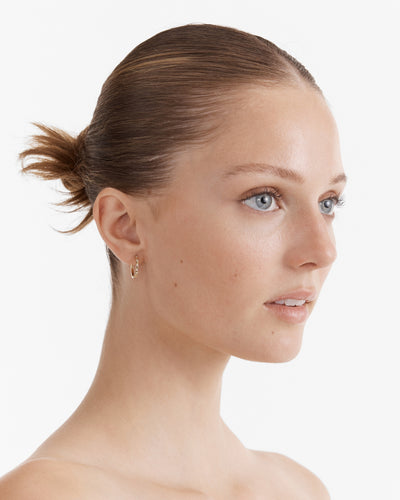 Vela Large Huggie Hoop Earrings - Gold