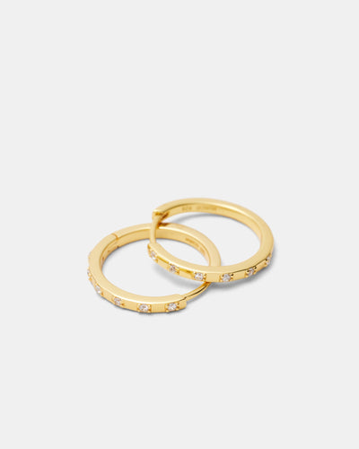 Vela Large Huggie Hoop Earrings - Gold