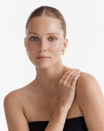 Vela Large Huggie Hoop Earrings - Gold