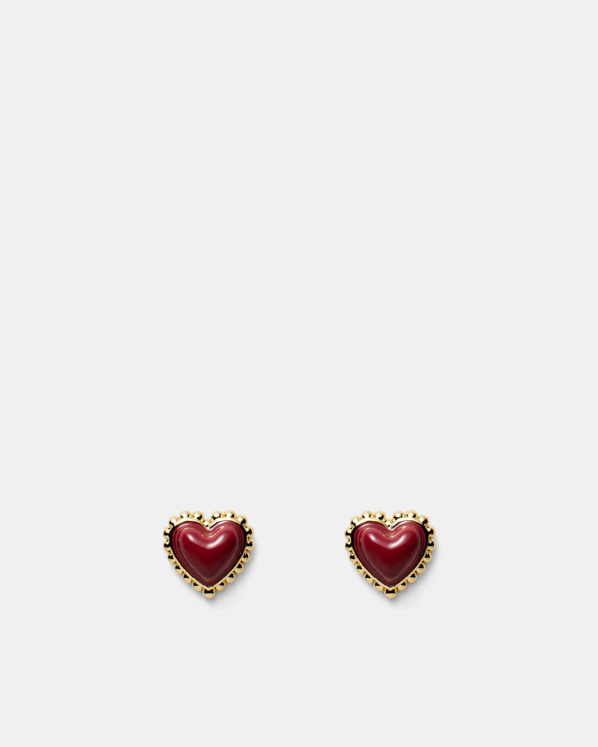 En Pointe Mini Stud Earrings - Claret