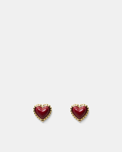 En Pointe Mini Stud Earrings - Claret