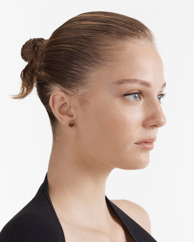 En Pointe Mini Stud Earrings - Claret