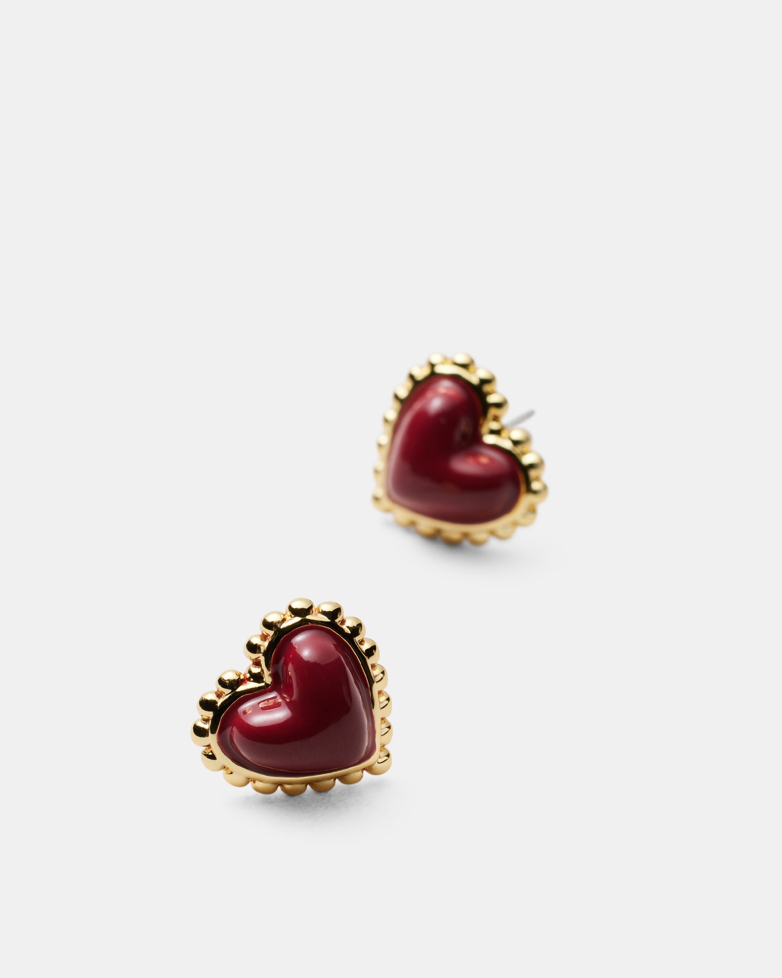 En Pointe Mini Stud Earrings - Claret