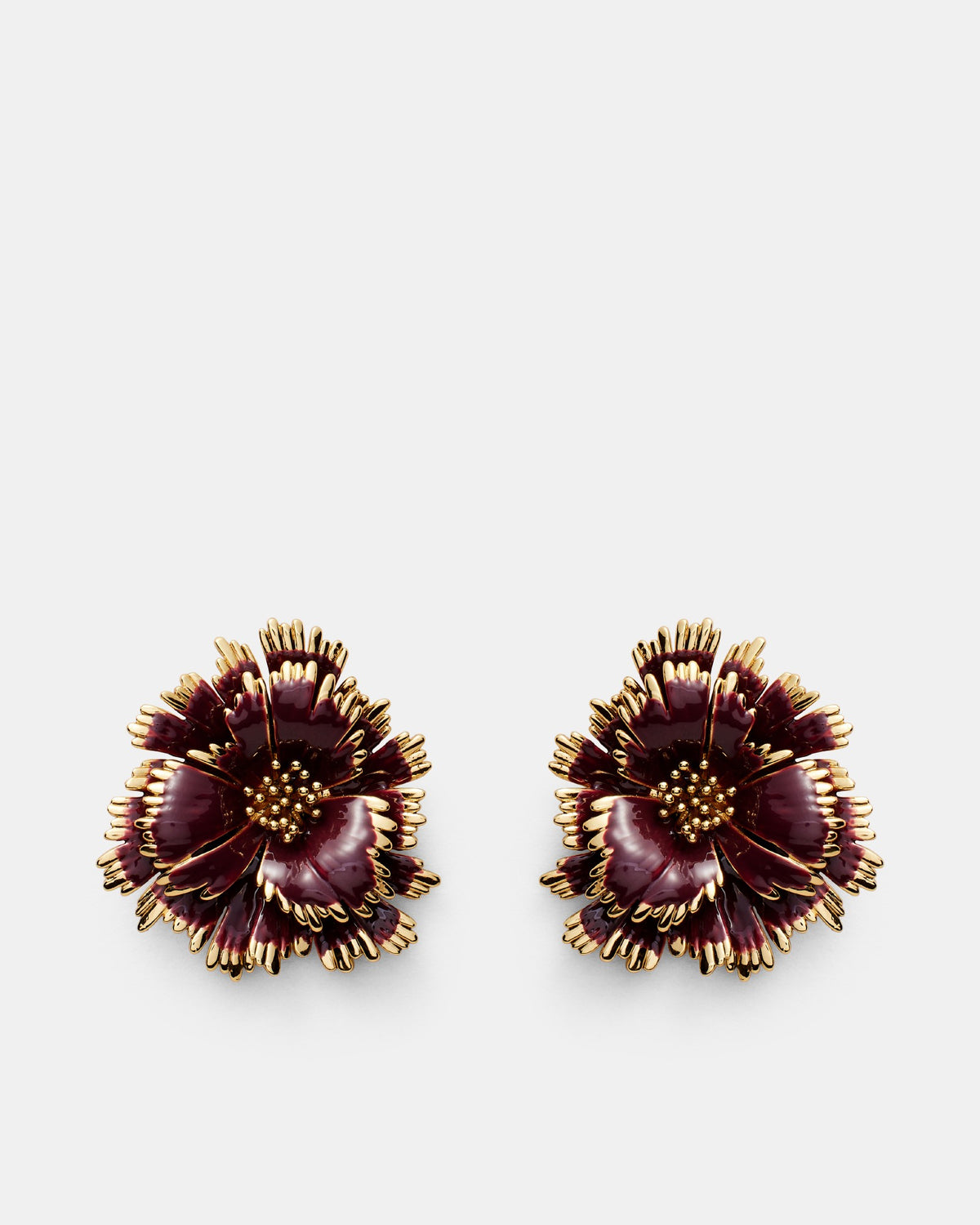 Eternal Beauty Stud Earrings - Claret