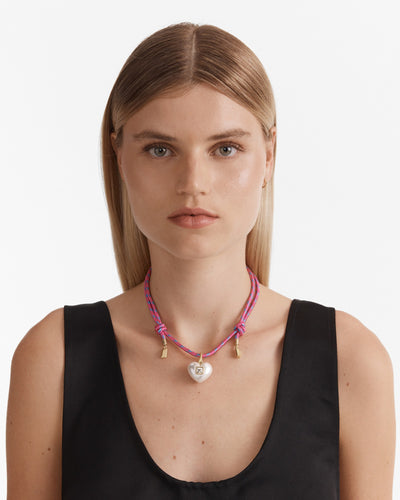 Devotion Heart Necklace - Pearl