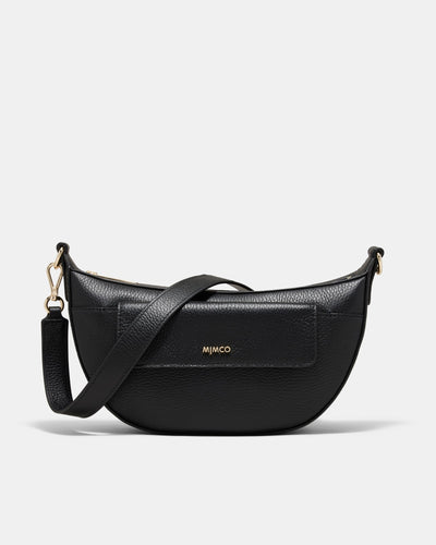 Preston Crescent Crossbody Bag - Black