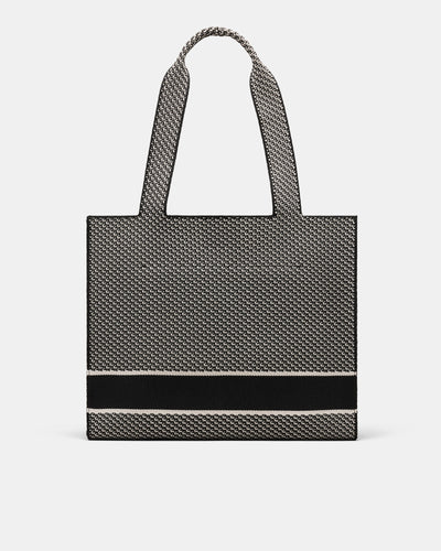 Blondie Boxy Tote Bag - Black White