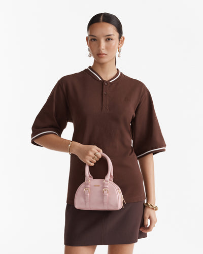 Robin Mini Bowler Crossbody Bag - Pink Dust