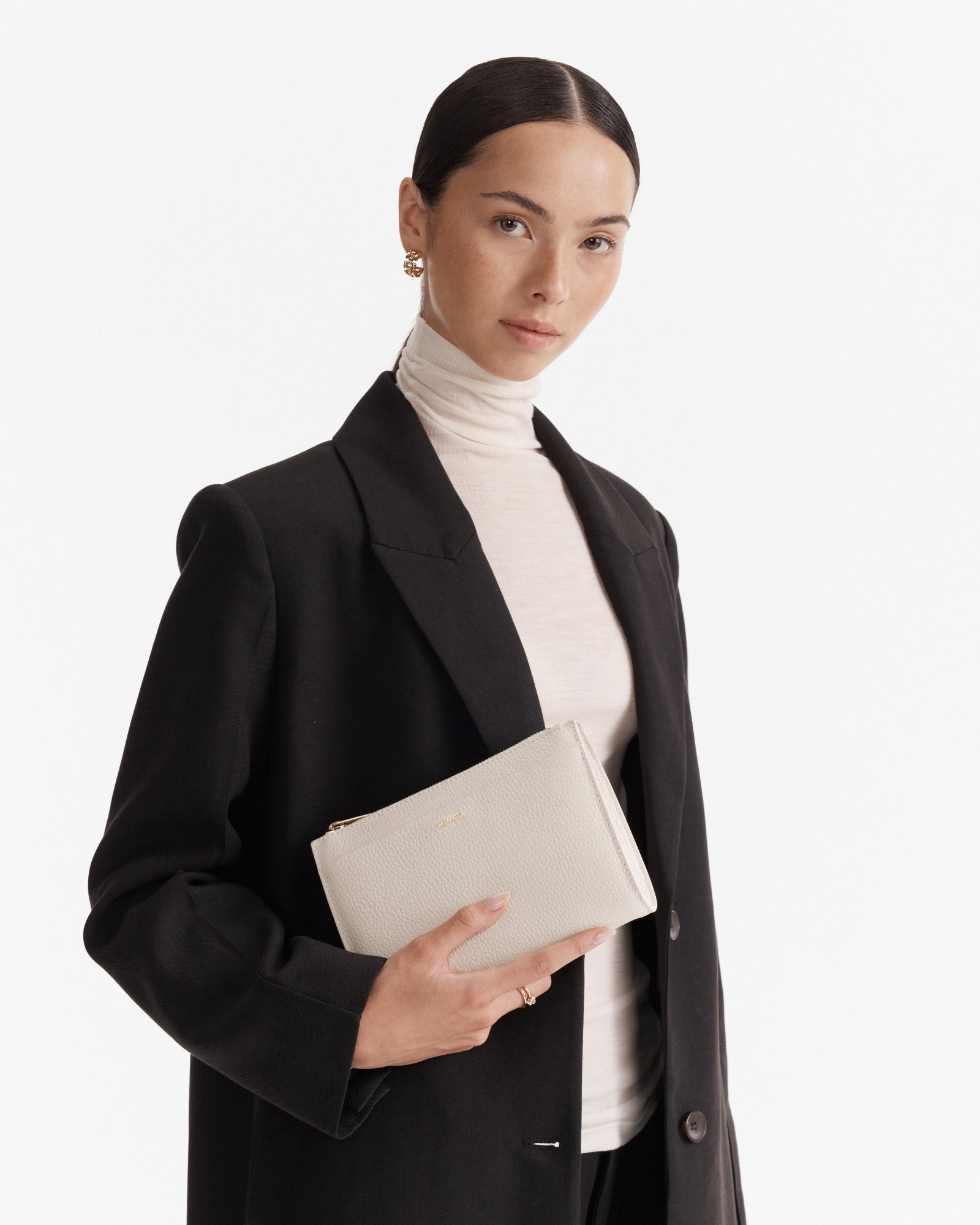 Yvette Gusset Pouch - Eggshell