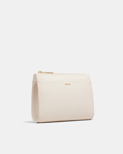 Yvette Gusset Pouch - Eggshell