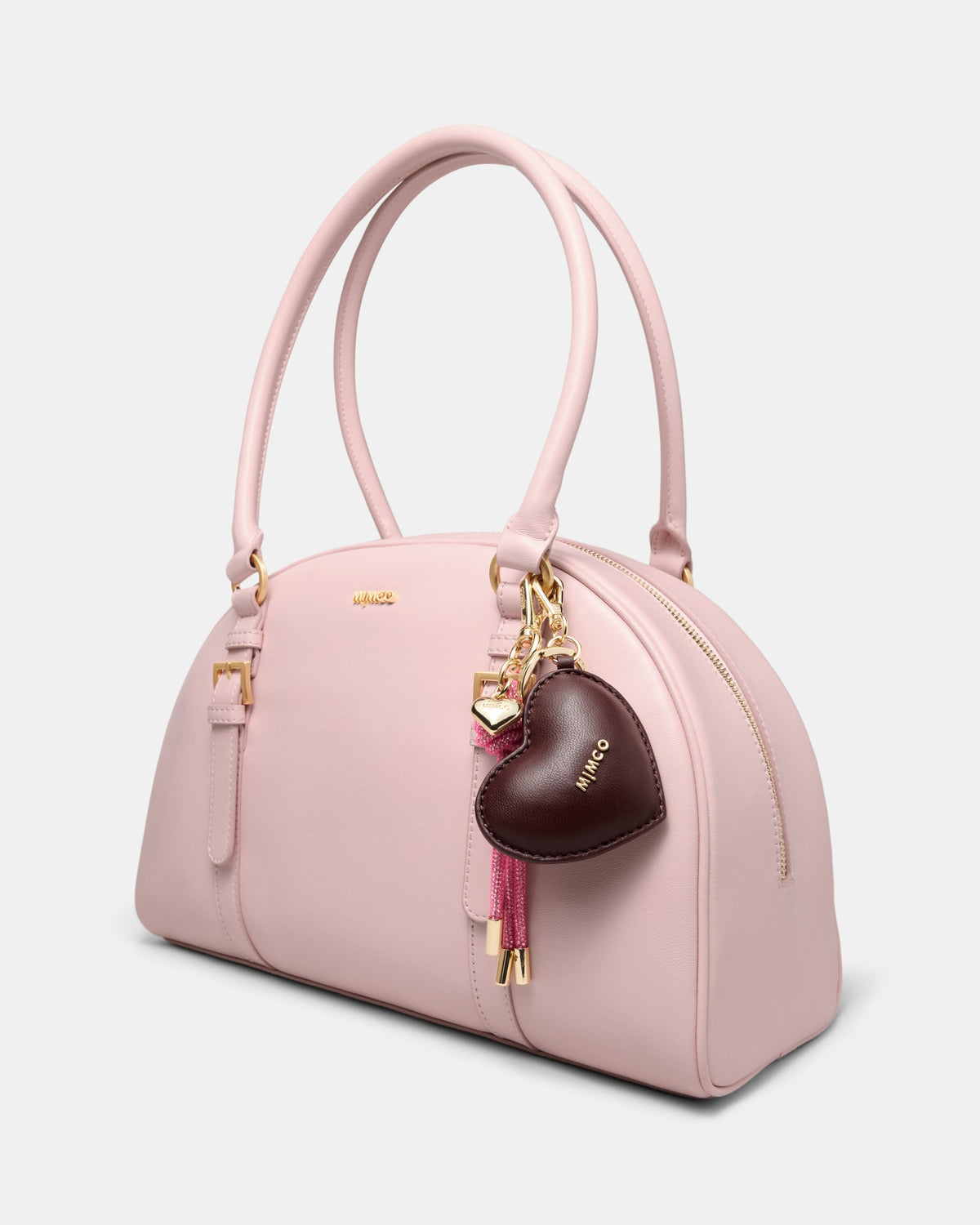 Romance Heart Bag Charm - Mahogany