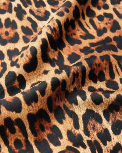 Leopard Square Scarf - Claret