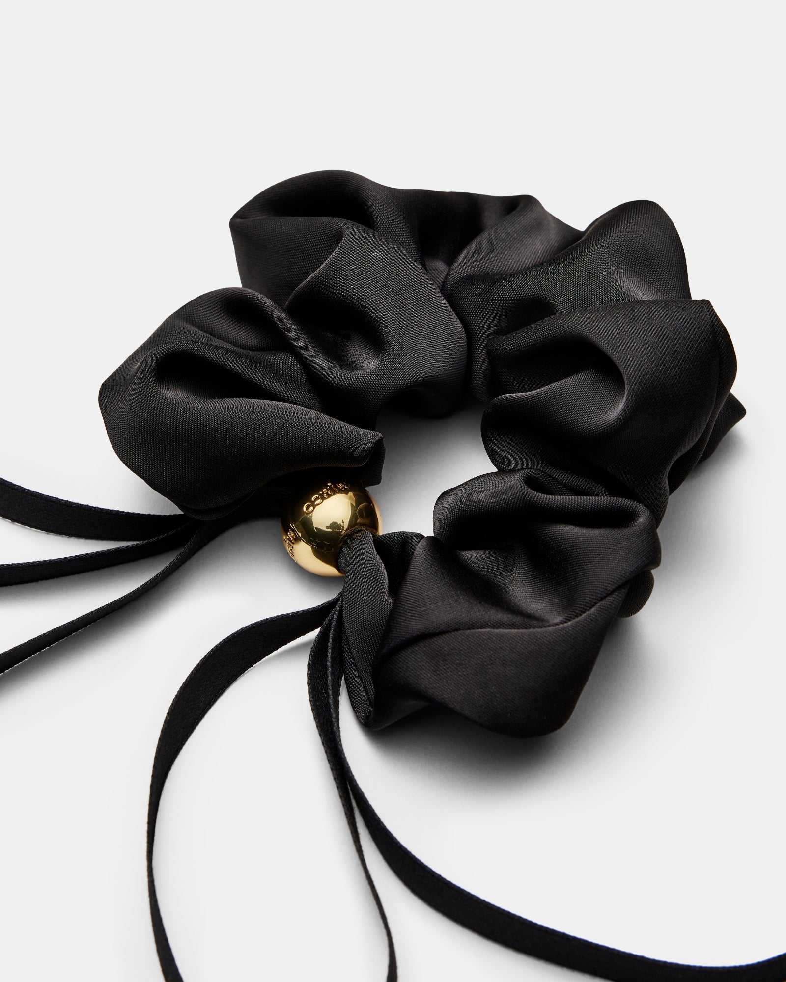 Ribbon Scrunchie - Black